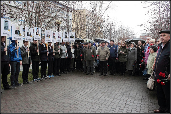 Торжественное открытие памятного знака в Анжеро-Судженске