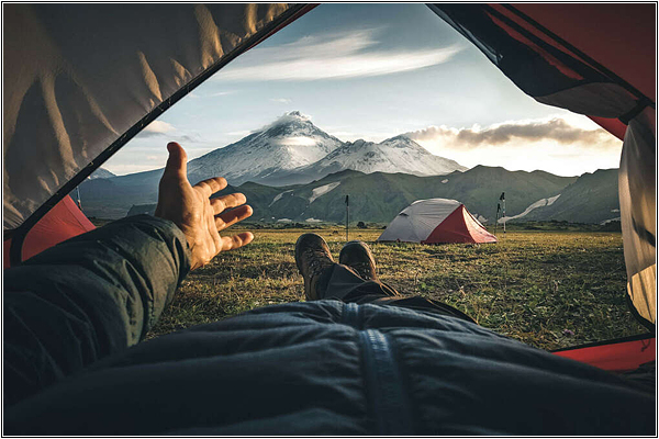 Отдых в палатке на Камчатке