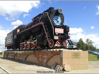 Памятник локомотиву в Анжеро-Судженске
