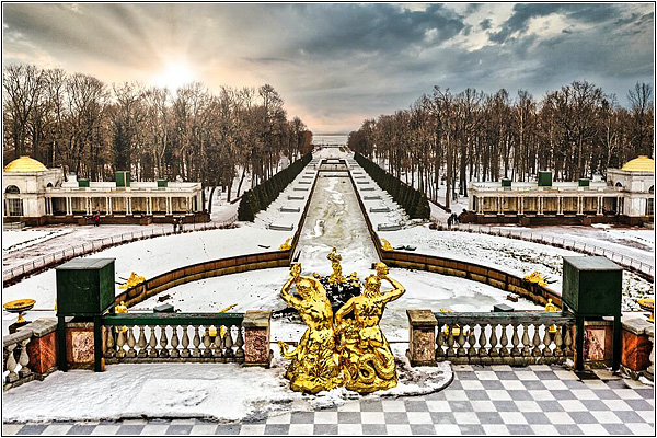 Зима в Петергофе